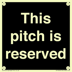 This pitch is reserved